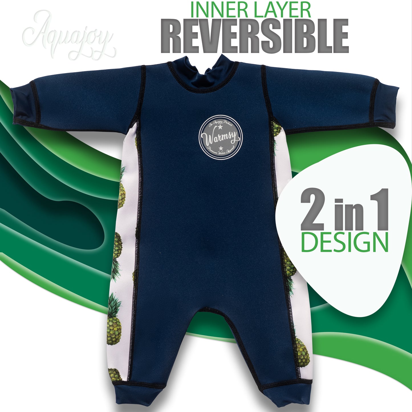 Blue Warmsy - Reversible Wetsuit - 0 Months to 4 Years
