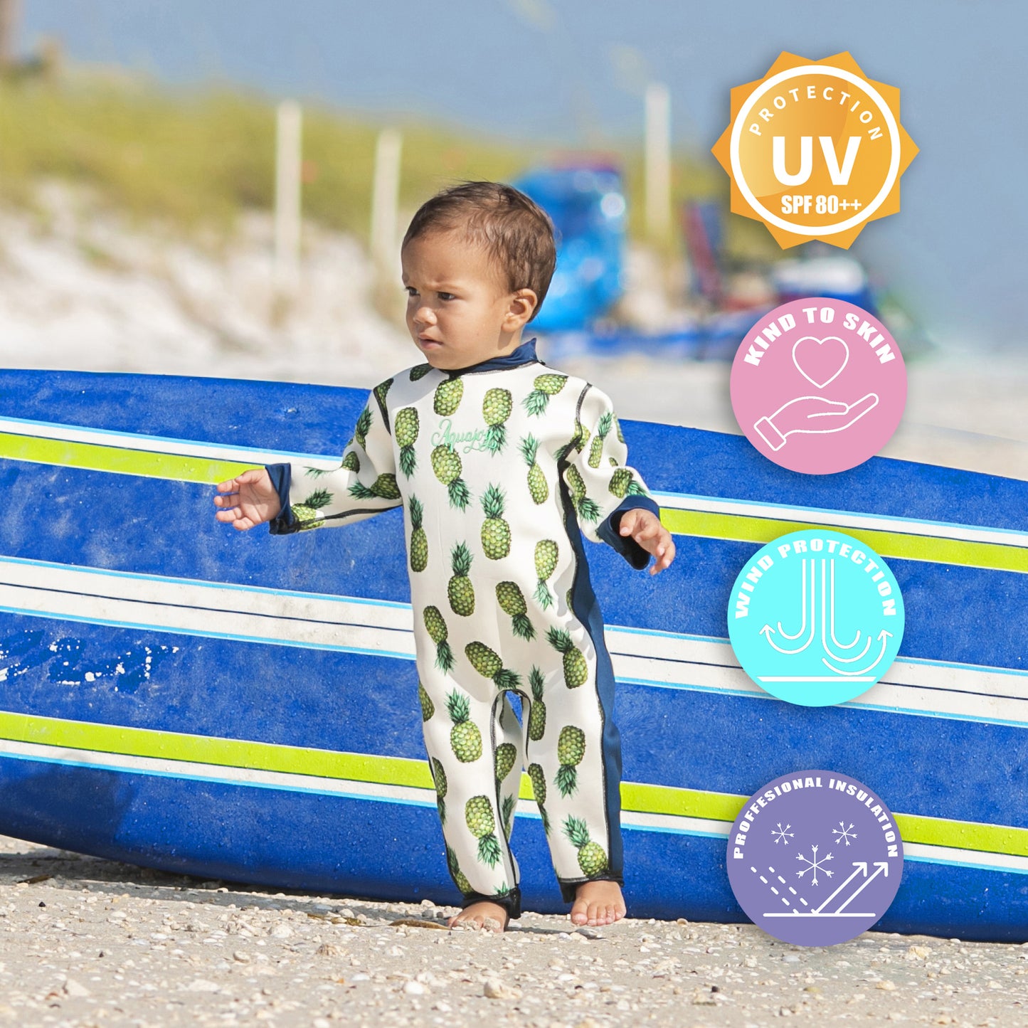 Blue Warmsy - Reversible Wetsuit - 0 Months to 4 Years