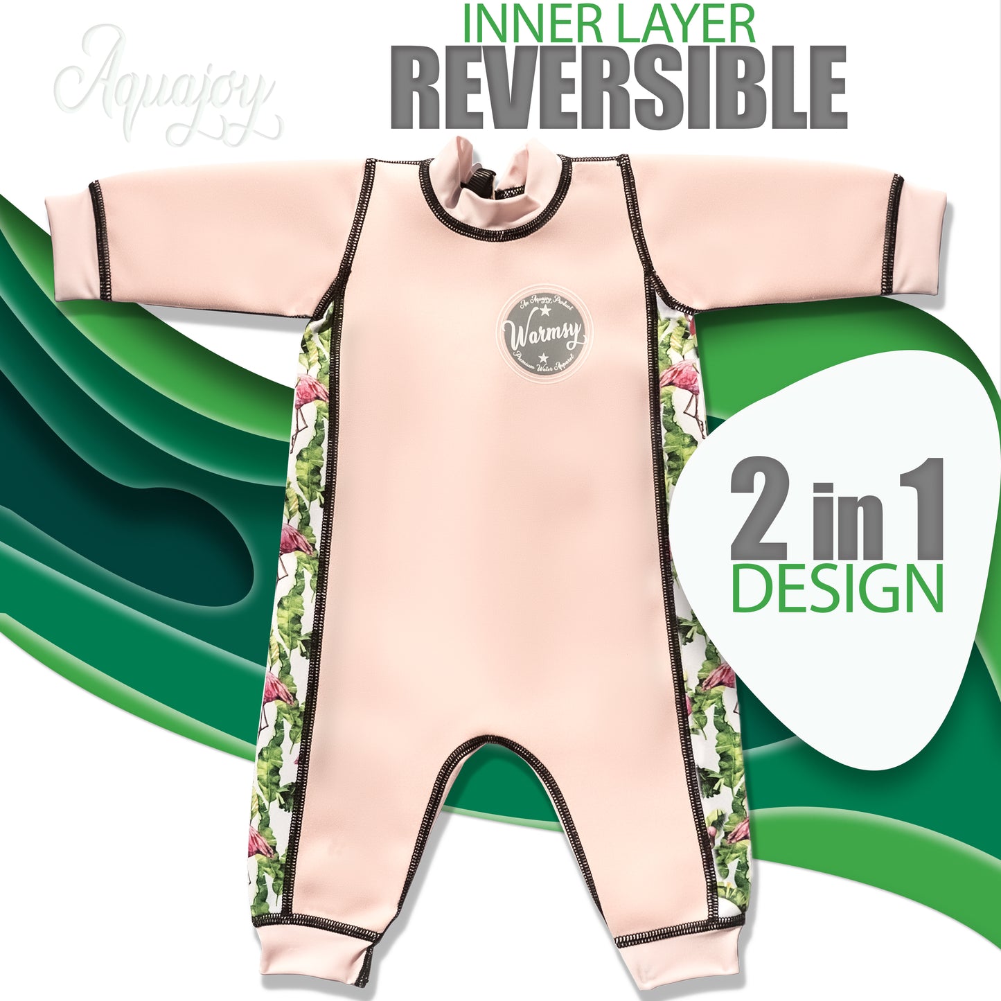 Pink Warmsy - Reversible Wetsuit - Baby/Toddler - 0-4 Years