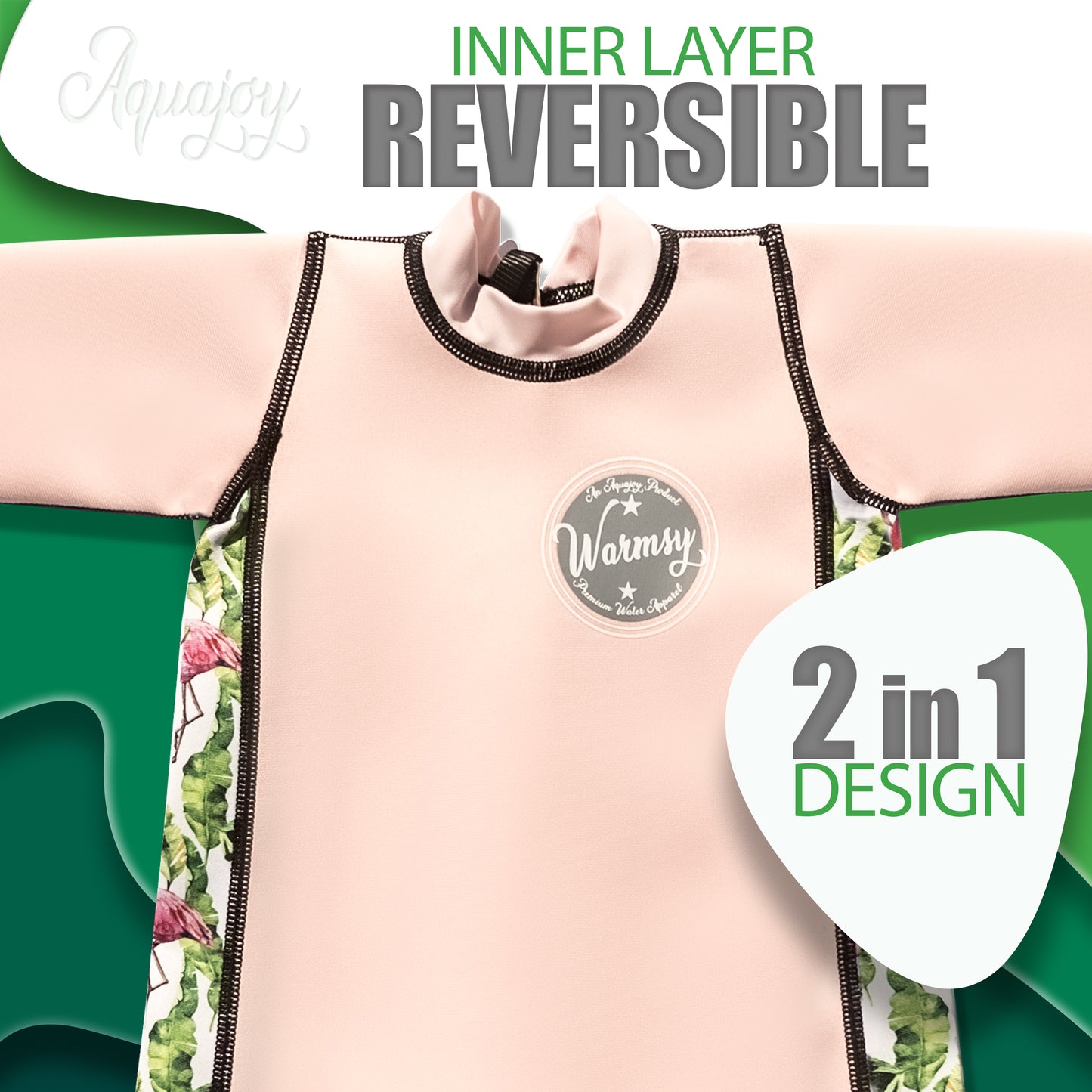 Pink Warmsy - Reversible Wetsuit - Baby/Toddler - 0-4 Years