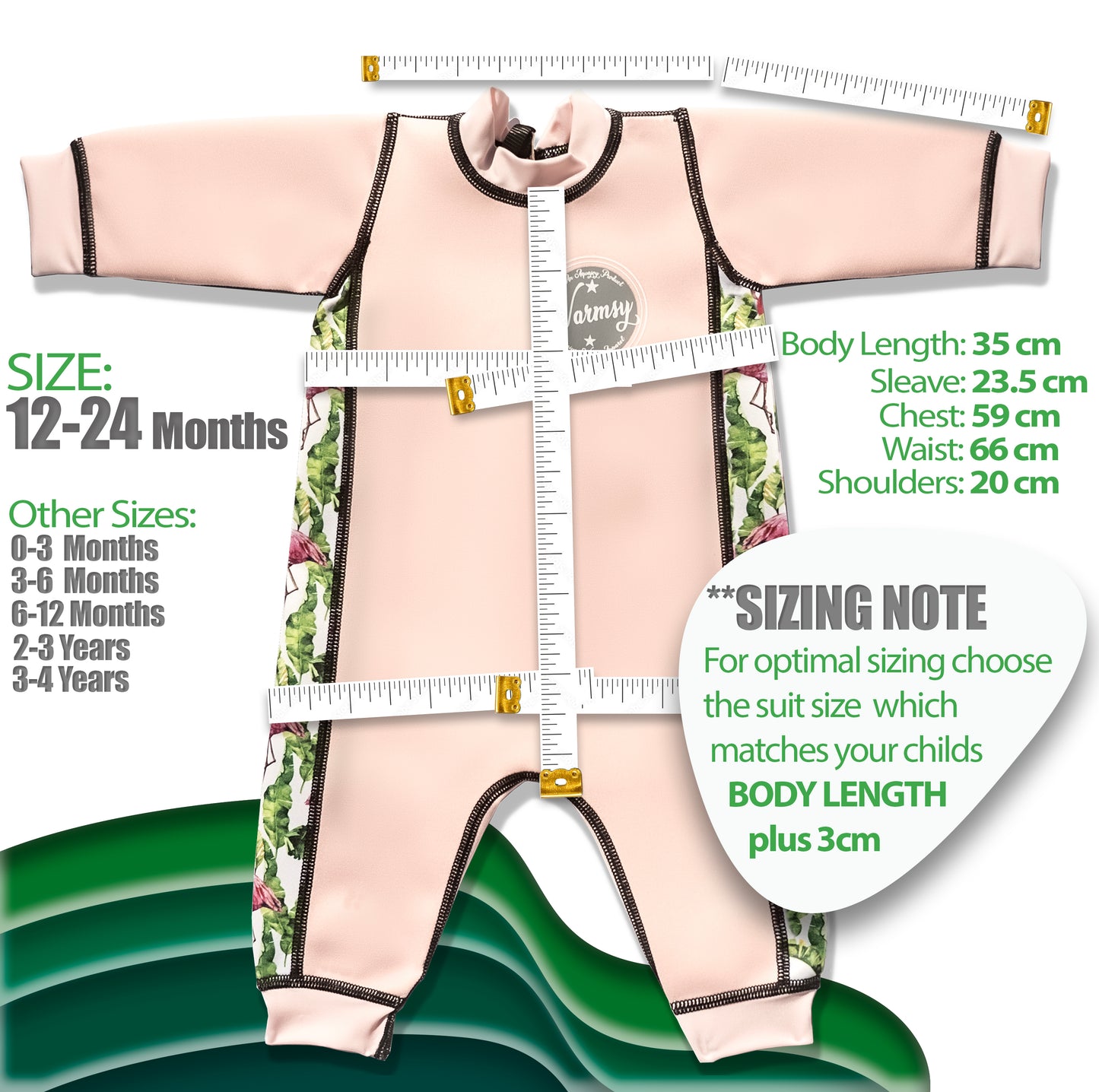Pink Warmsy - Reversible Wetsuit - Baby/Toddler - 0-4 Years