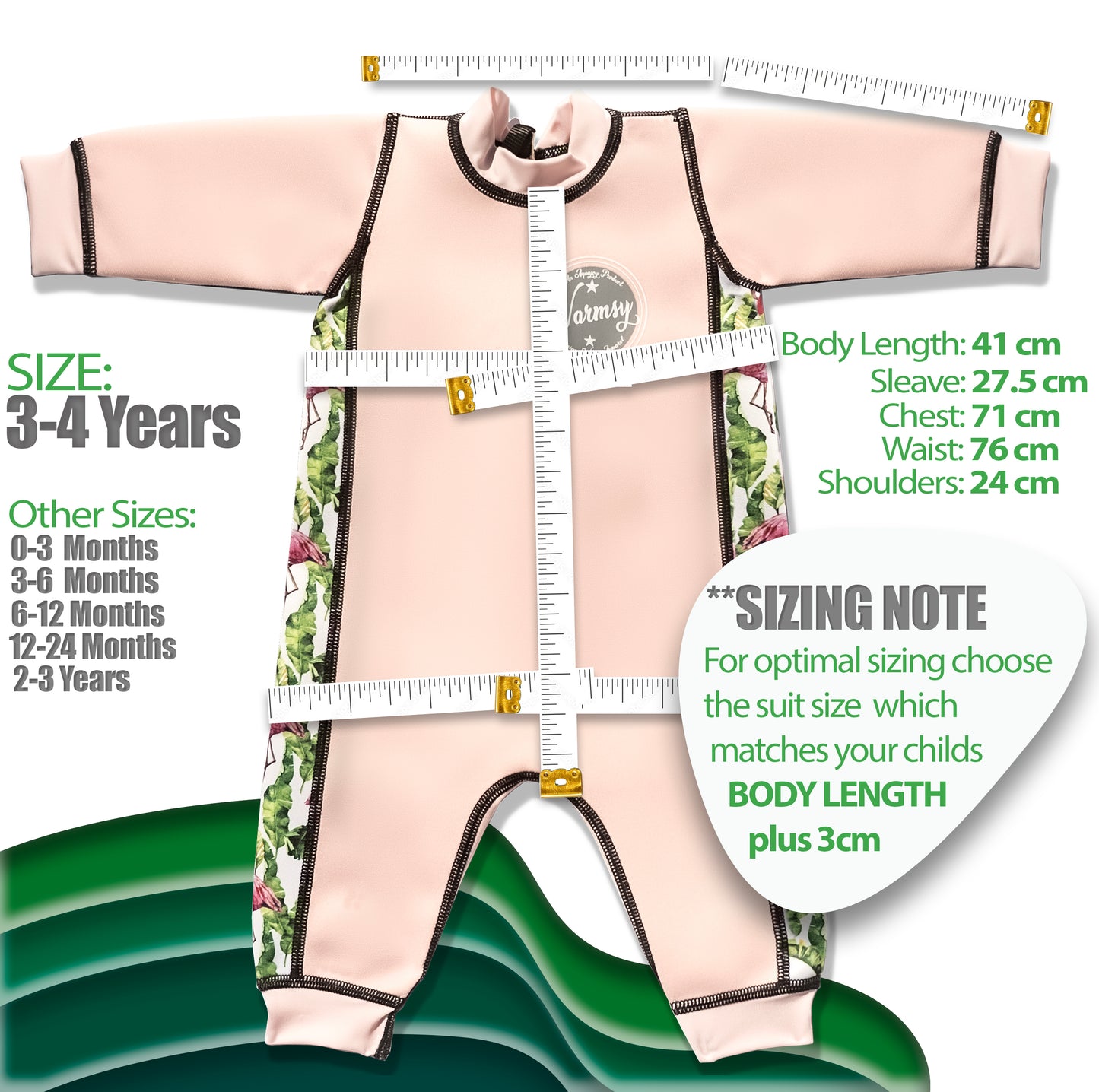 Pink Warmsy - Reversible Wetsuit - Baby/Toddler - 0-4 Years