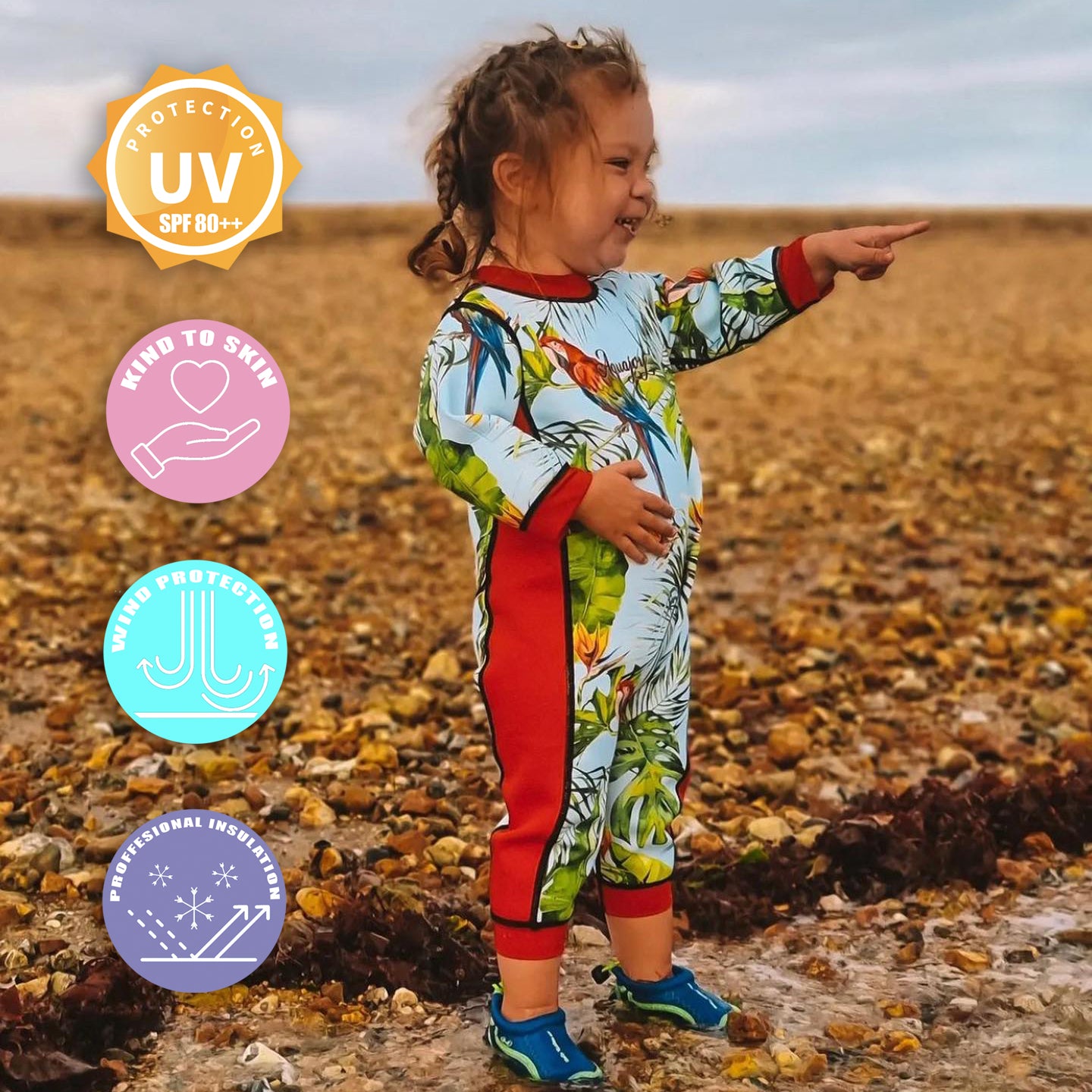 Red Warmsy - Reversible Wetsuit - Baby/Toddler - 0-4 Years