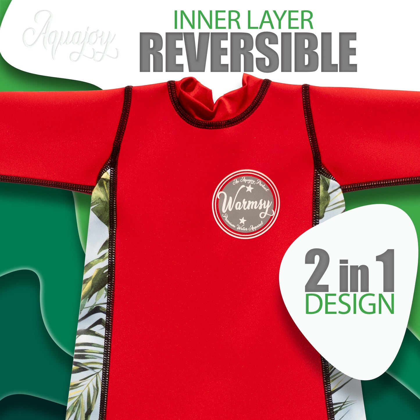 Red Warmsy - Reversible Wetsuit - Baby/Toddler - 0-4 Years