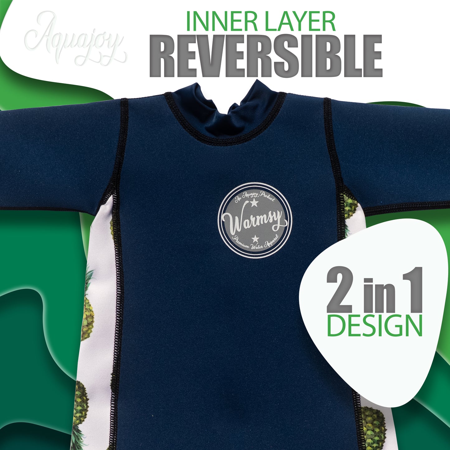 Blue Warmsy - Reversible Wetsuit - 0 Months to 4 Years